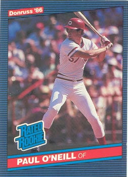 1986 Donruss #37 Paul O'Neill Front