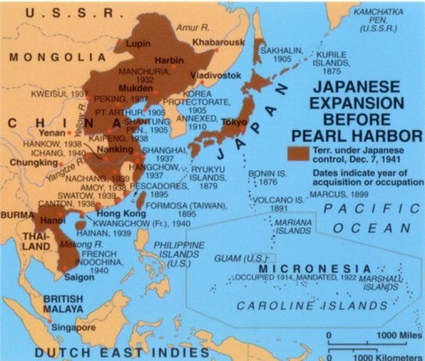 How big was the Japanese Empire prior to WWII? - Quora