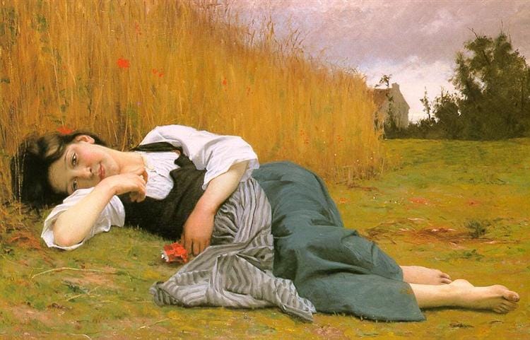 Rest in Harvest, c.1865 - William-Adolphe Bouguereau - WikiArt.org