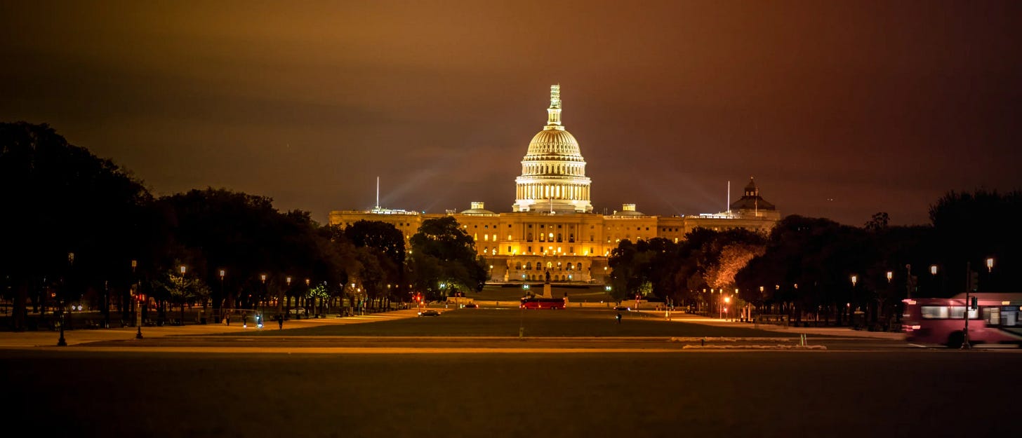 Foto dari Gedung Putih di Washington DC.
