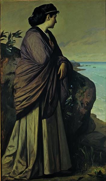 On the Seashore (Modern Iphigenia), 1875 - Anselm Feuerbach - WikiArt.org