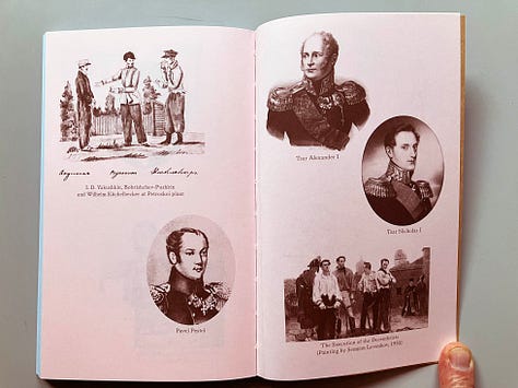 Page spreads from ‘The Decembrists’