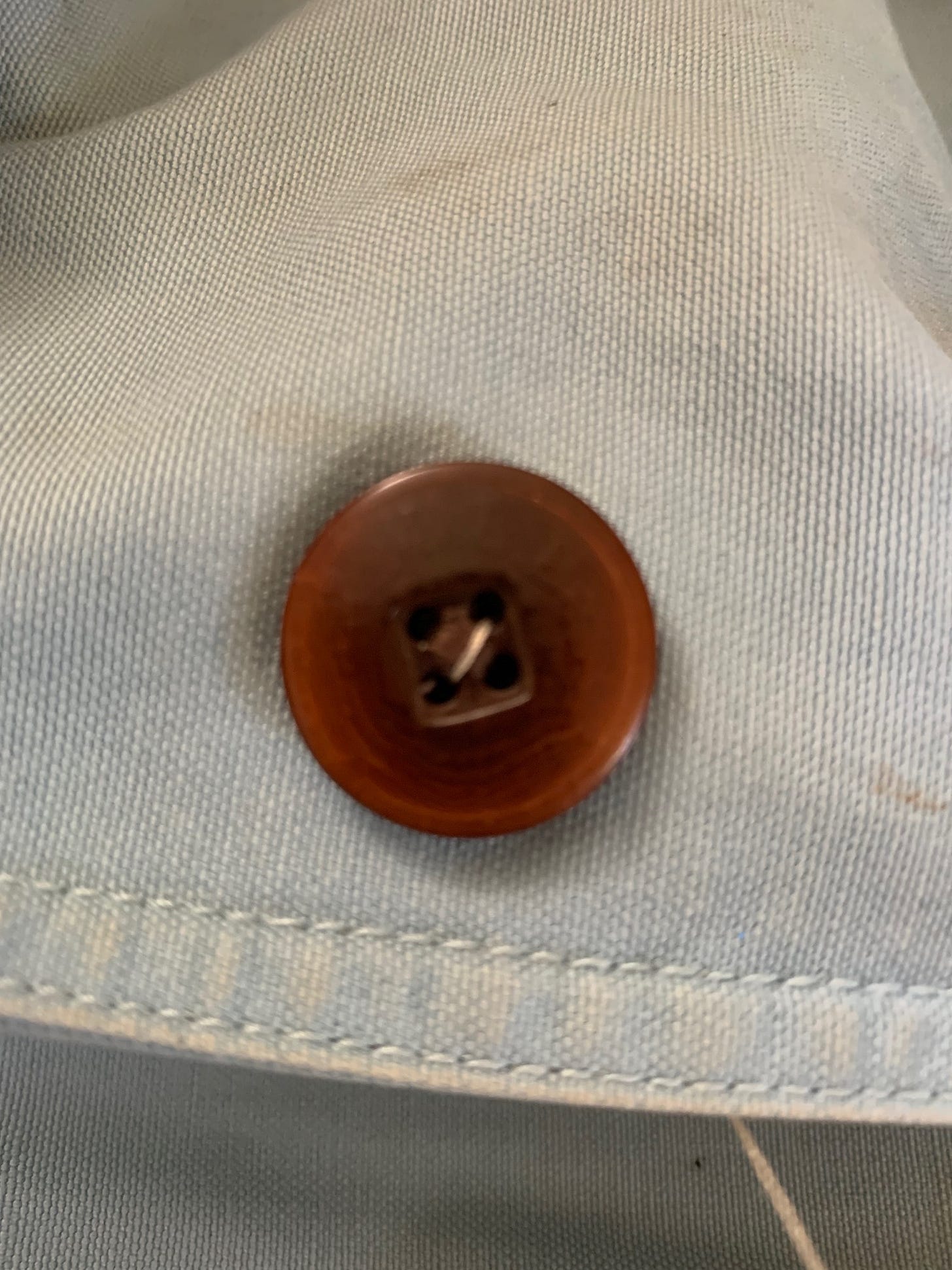 simple stitch in button