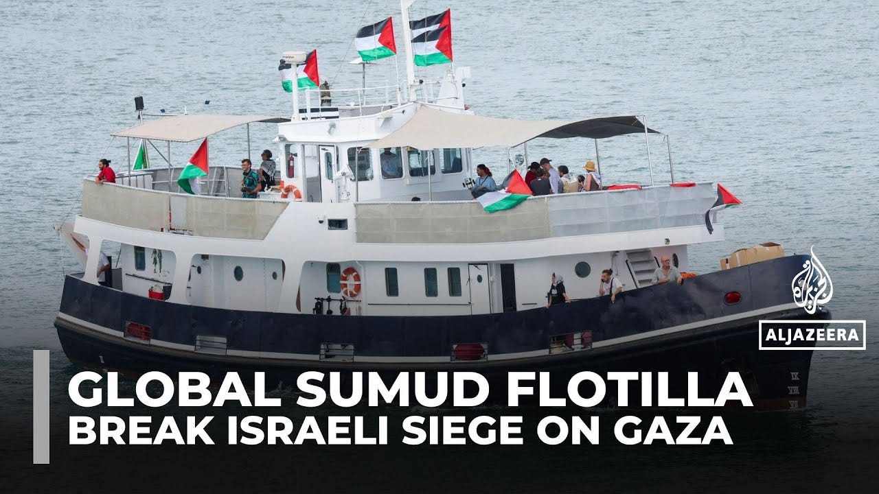 Gaza humanitarian flotilla departs Barcelona to break Israeli siege