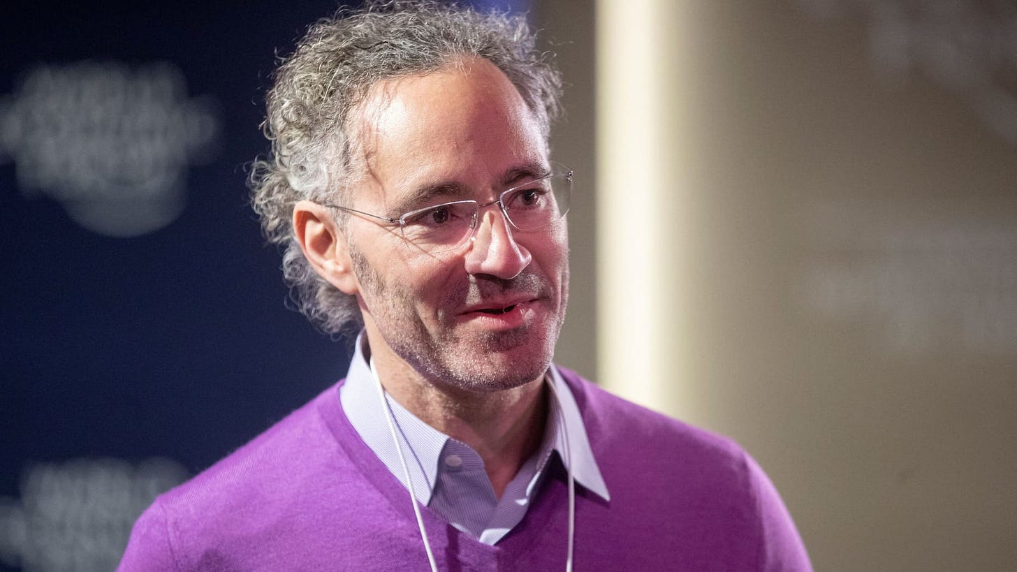 Alex Karp, CEO of Palantir Technologies, speaks at Davos Congress Centre, the venue of the World Economic Forum (WEF) 2023, in the Alpine resort of Davos, Switzerland, January 18, 2023. REUTERS/Arnd Wiegmann