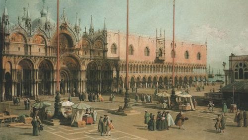 Canaletto - La basilica di S. Marco e il Palazzo Ducale, dalle Procuratie vecchie, 1735-1740