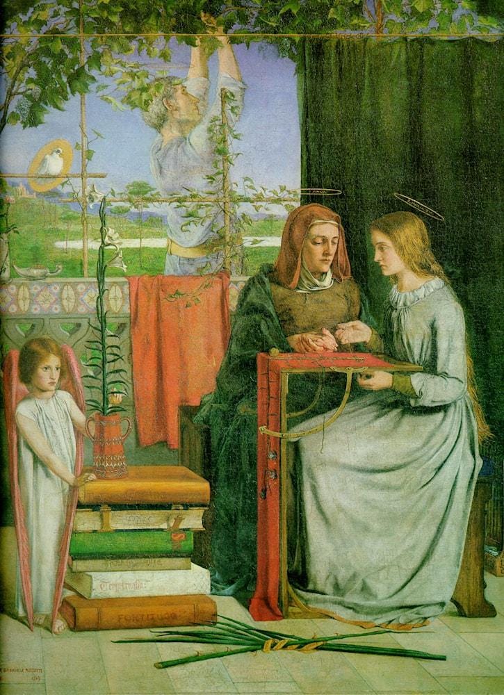 The Childhood of Mary Virgin by Dante Gabriel Rossetti - Art Renewal Center The Childhood of Mary Virgin by Dante Gabriel Rossetti - Art Renewal Center