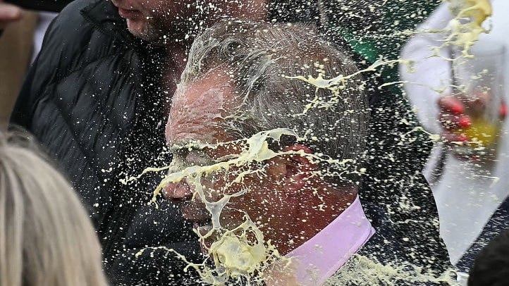 Nigel Farage Immediately Takes a Milkshake to the Face on His First Day of  Campaigning