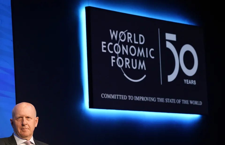 Goldman Sachs' Chairman and CEO David Solomon attends a session at the 50th World Economic Forum (WEF) annual meeting in Davos, Switzerland, January 21, 2020. REUTERS/Denis Balibouse Goldman Sachs' Chairman and CEO David Solomon attends a session at the 50th World Economic Forum (WEF) annual meeting in Davos, Switzerland, January 21, 2020. REUTERS/Denis Balibouse