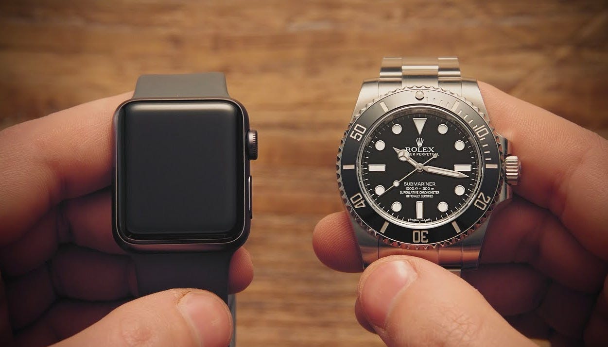Apple Watch vs Rolex Submariner | Watchfinder & Co. - YouTube Apple Watch vs Rolex Submariner | Watchfinder & Co. - YouTube