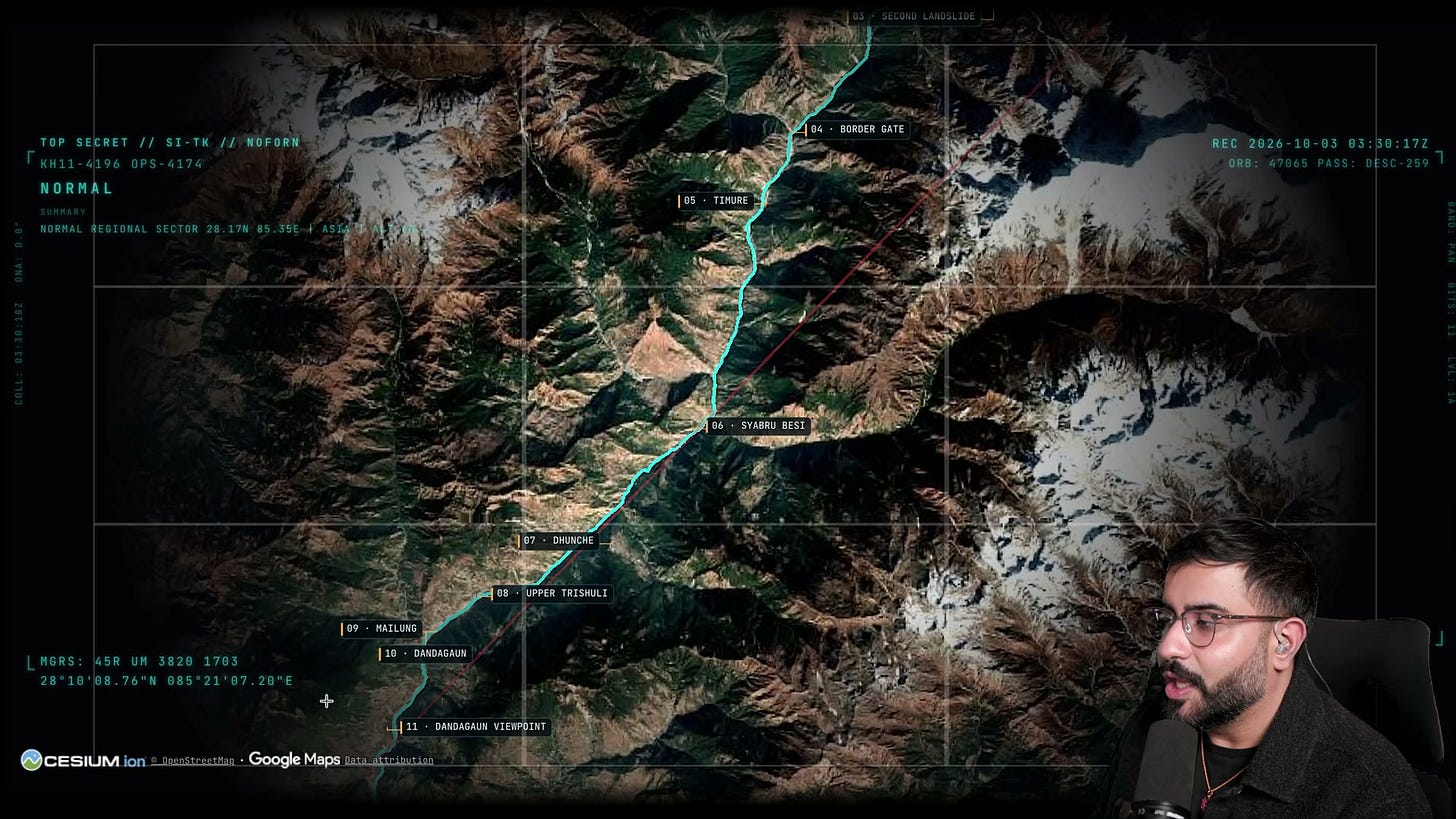 A mountainous river valley in Director Mode, with a cyan route and numbered viewpoints placed along the terrain. A mountainous river valley in Director Mode, with a cyan route and numbered viewpoints placed along the terrain.