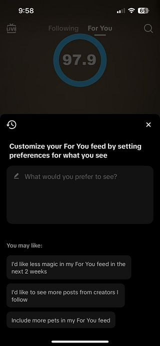 TikTok algorithm guidance