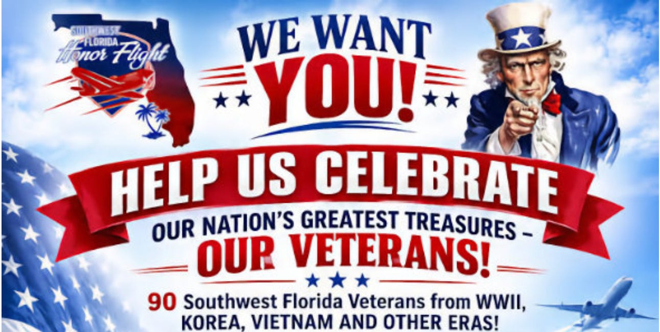 Southwest Florida Honor Flight Invites Community to Welcome Home 90 Veterans on October 20