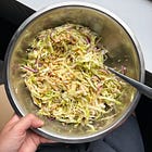 tangy green sesame slaw