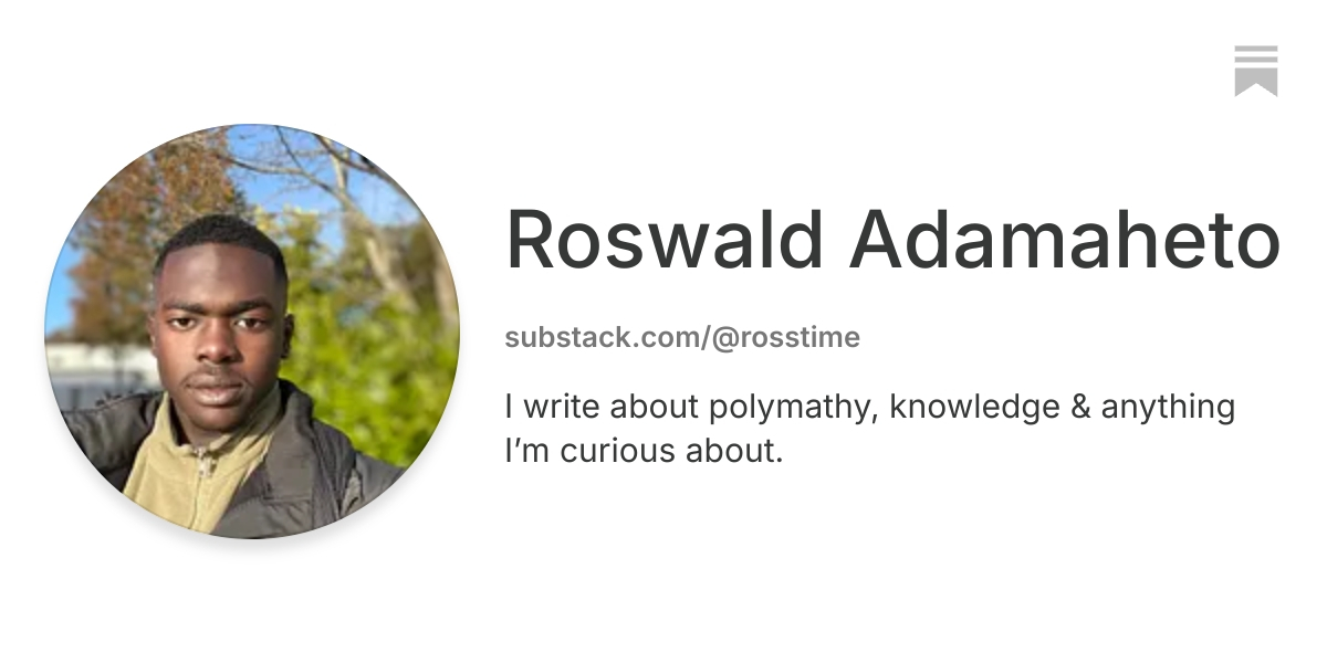 Roswald Adamaheto | Substack