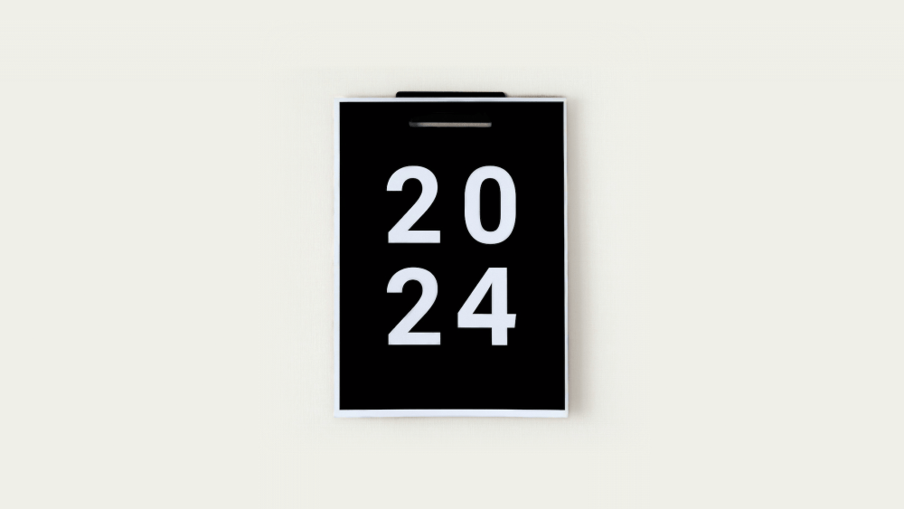 The number 2024 on a light background The number 2024 on a light background