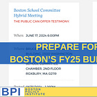 Prepare for Week 9 of Boston's FY25 Budget Season