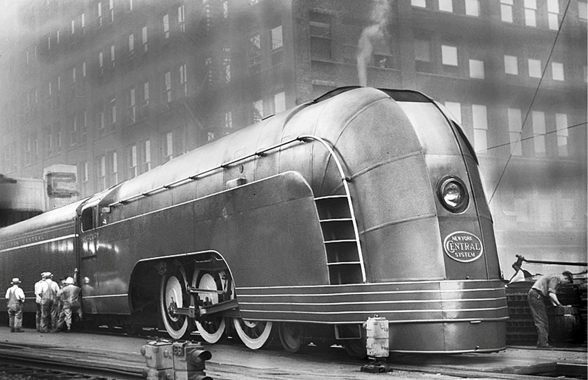 New York Central Railroad Mercury photo Art Deco Steam Locomotive Train NYC  #6