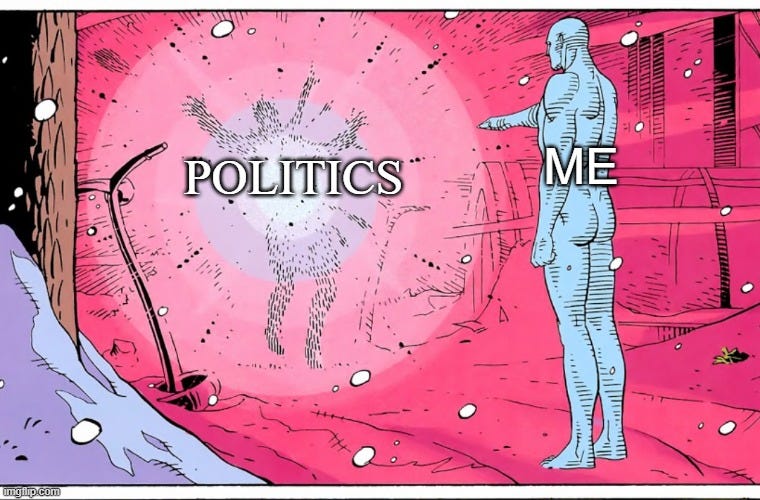 The Retarded Microscope of Politics