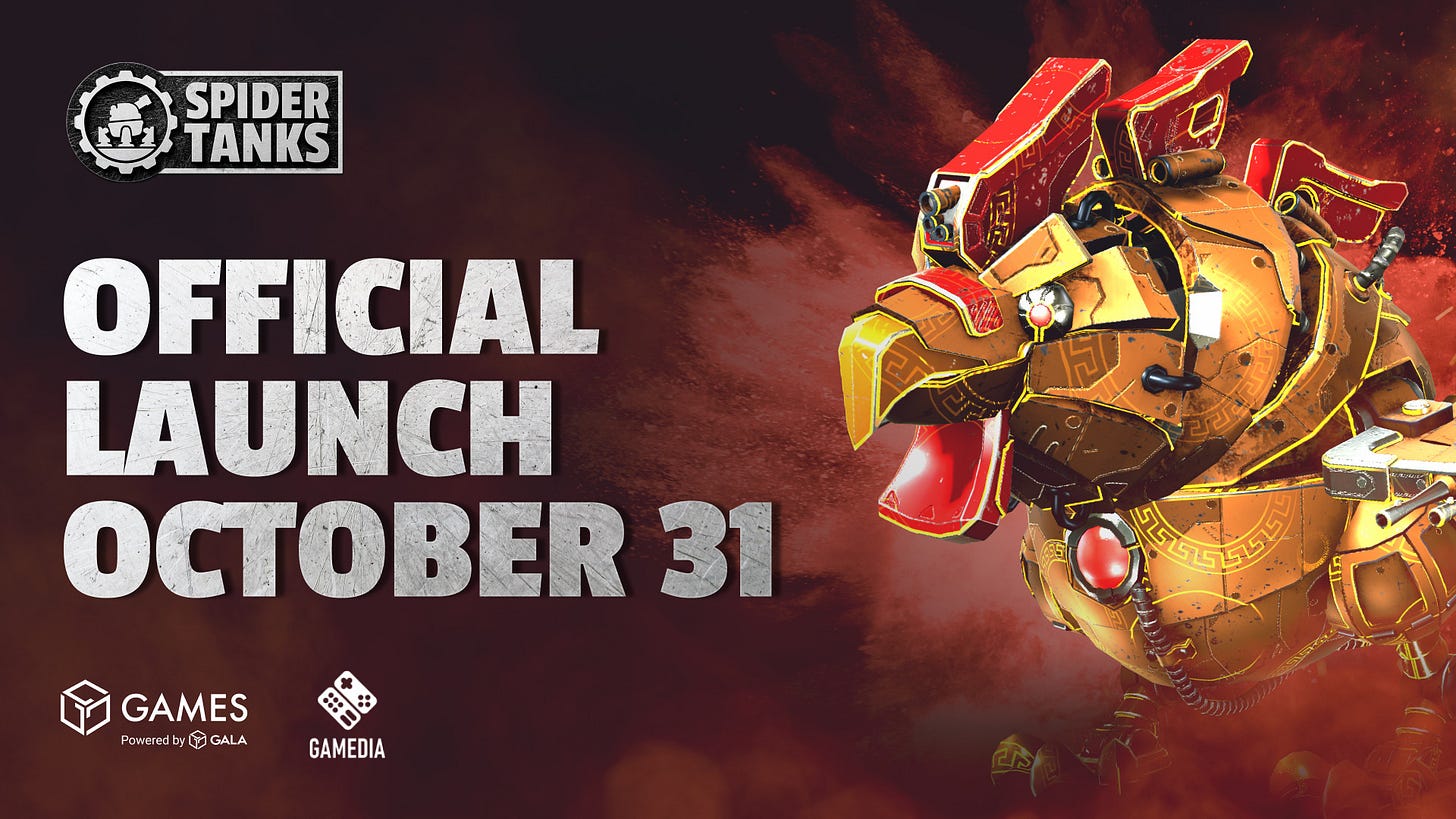 Spider Tanks Official Launch on October 31st