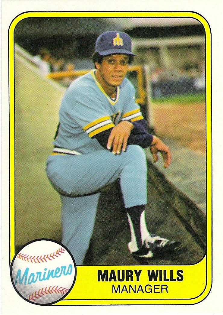 Out of Place – Maury Wills, Seattle Mariners | Sorting by Teams