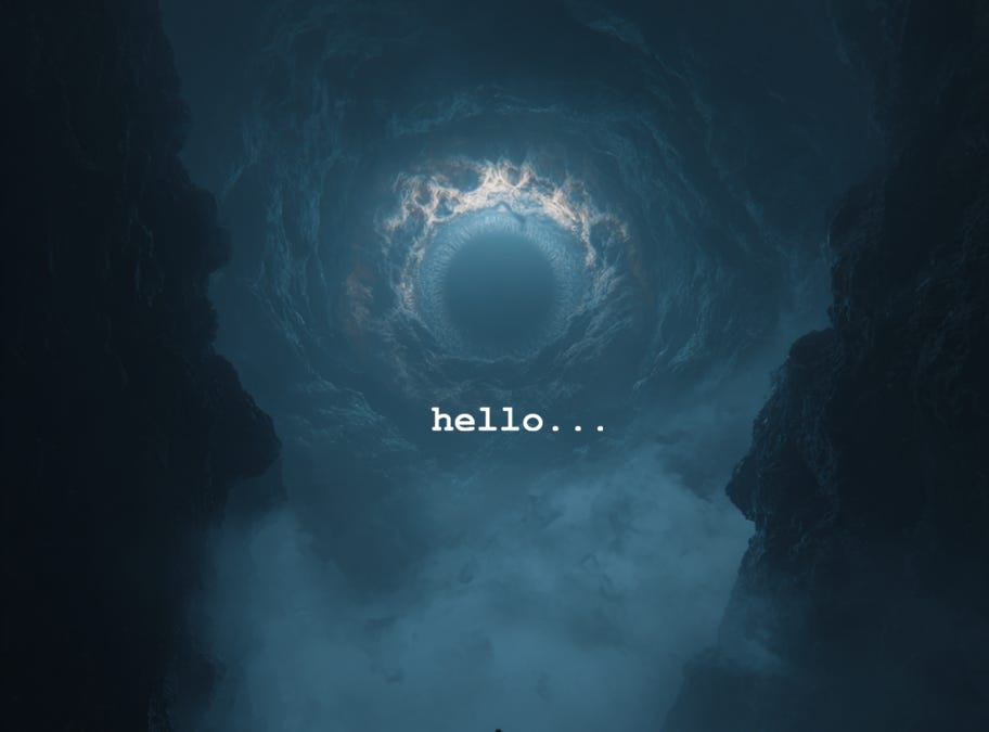 the informational abyss gazes also