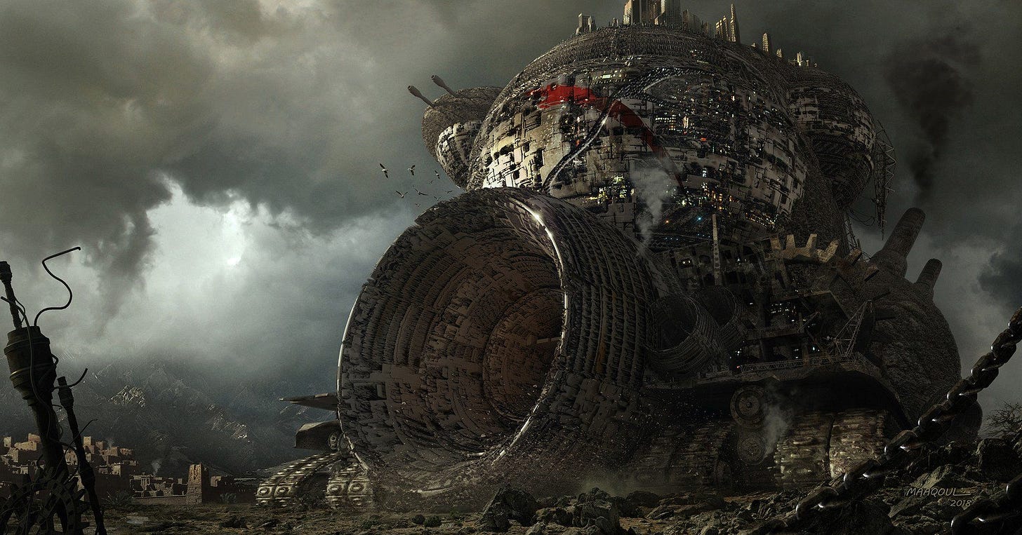 Mortal Engines by Aziz Maaqoul : ImaginaryCastles | Mortal engines, Engineering, Fantasy castle
