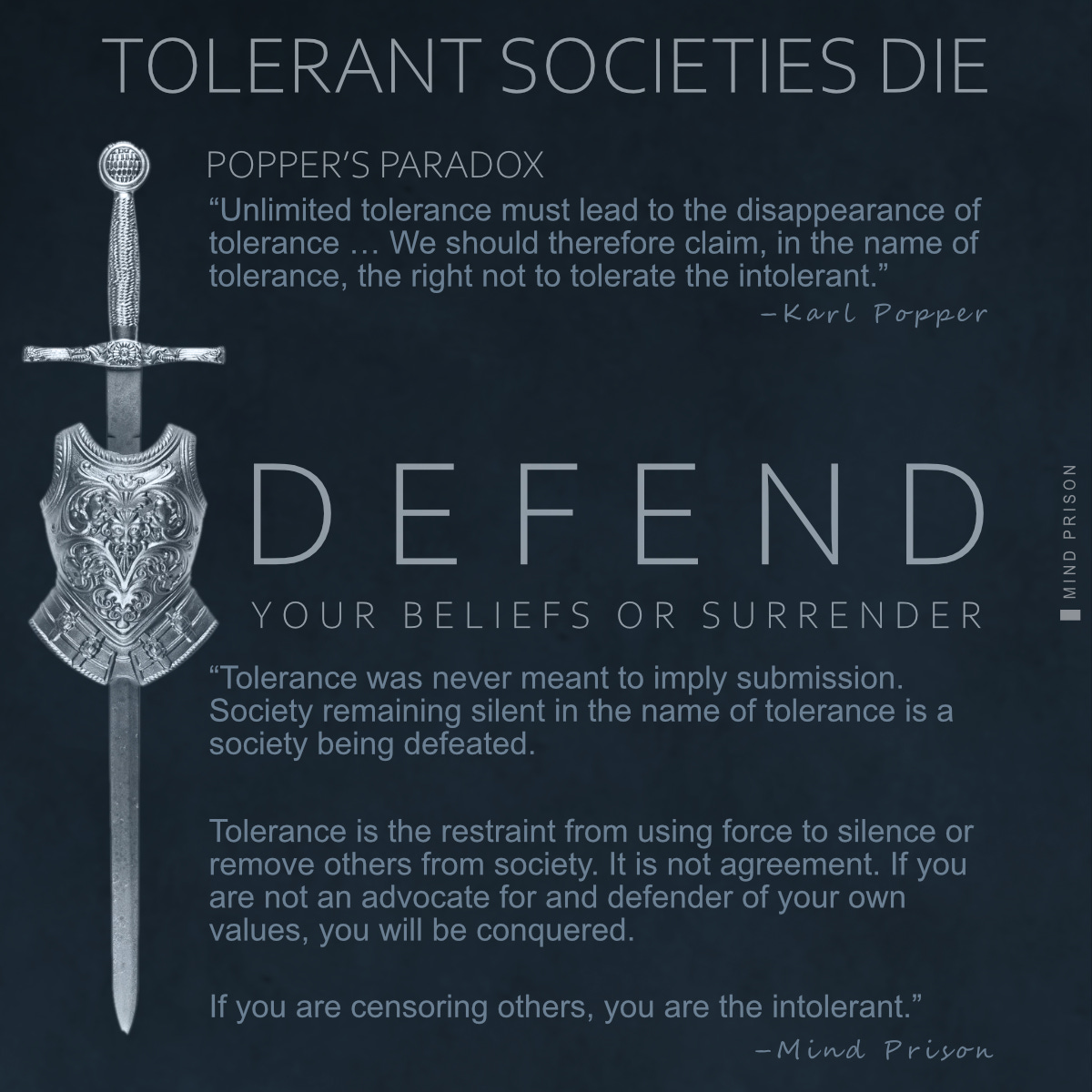 Karl Popper’s Paradox of Tolerance can be invalidated by proper defense of values