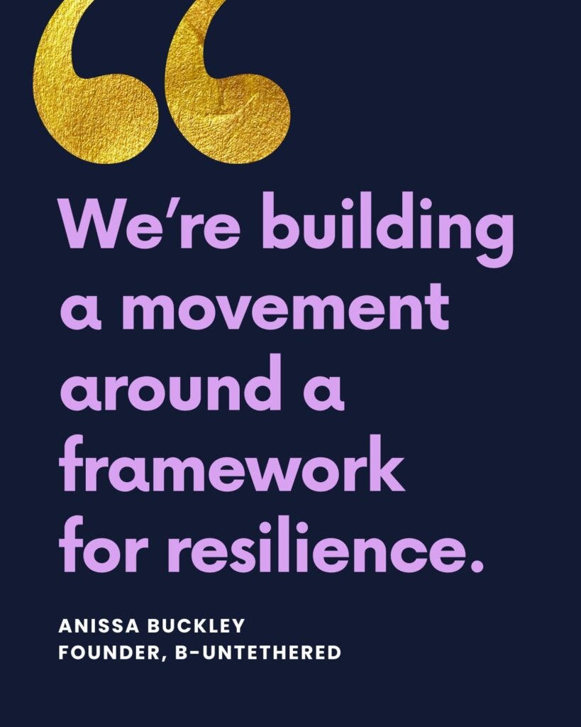 We’re building 
a movement around a framework 
for resilience.