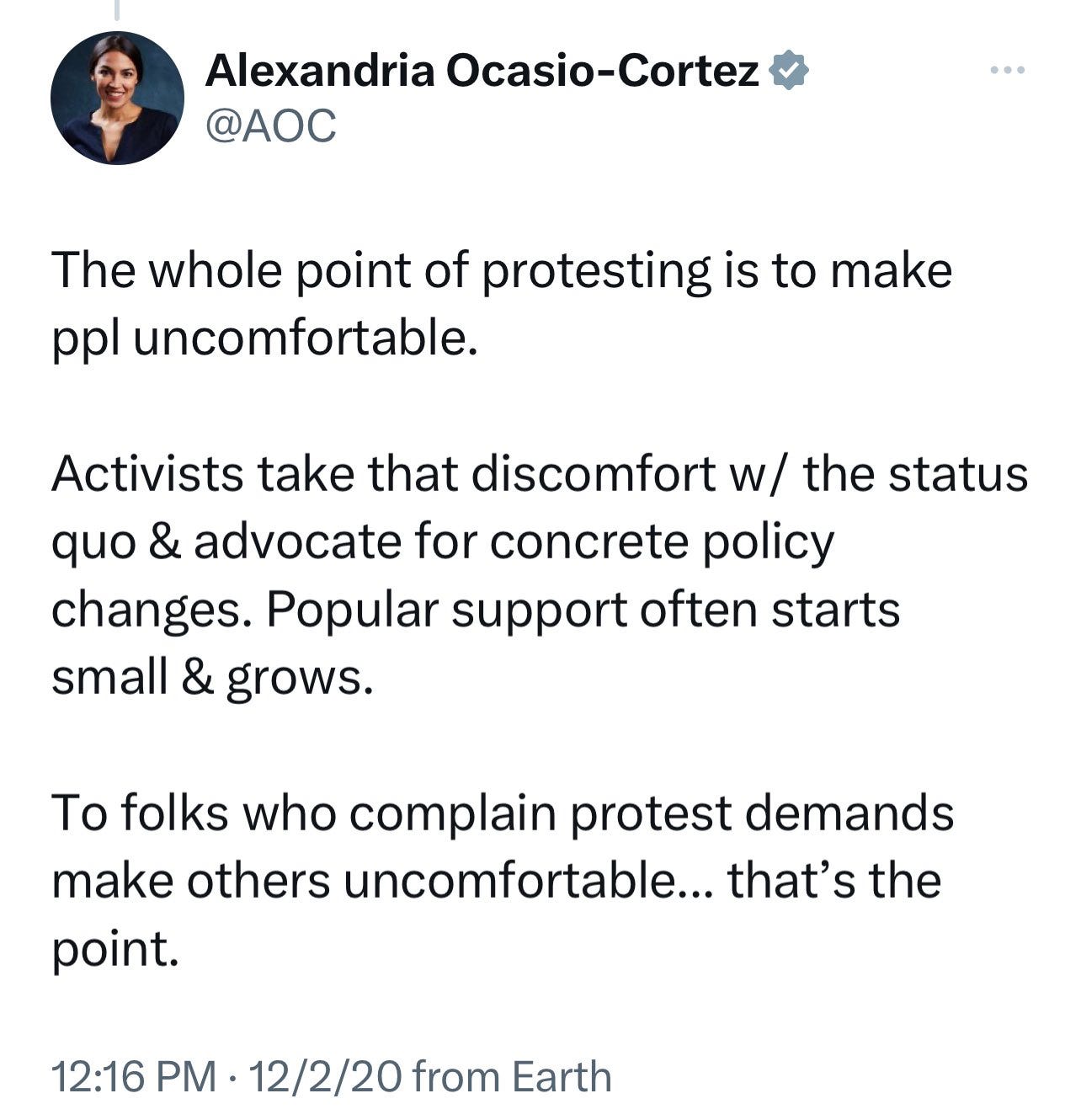 Tim Murtaugh on X: "AOC should embrace these crazed leftists hounding her  in a movie theater because “the whole point of protesting is to make people  uncomfortable.” Right? https://t.co/V4wGVg3LwB" / X