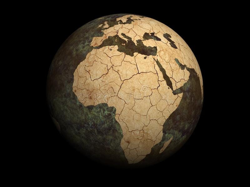Dry Planet Earth stock illustration. Image of field, catastrophe - 47704060