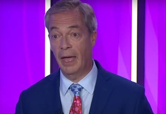 Nigel Farage appearing on BBC Question Time