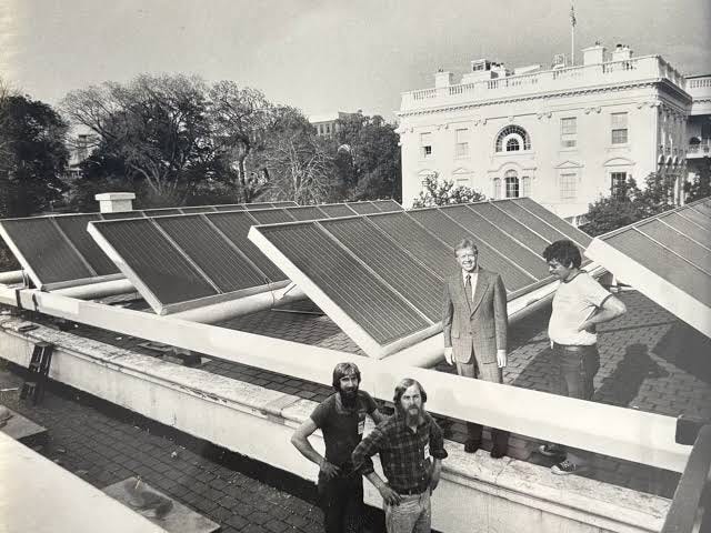 President Jimmy Carter on the White House roof, June 20, 1979., AI generated