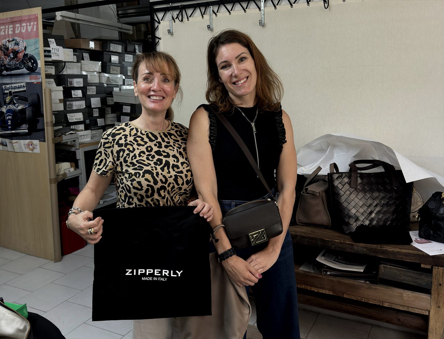 Founders of Zipperly at the artisan studio Founders of Zipperly at the artisan studio