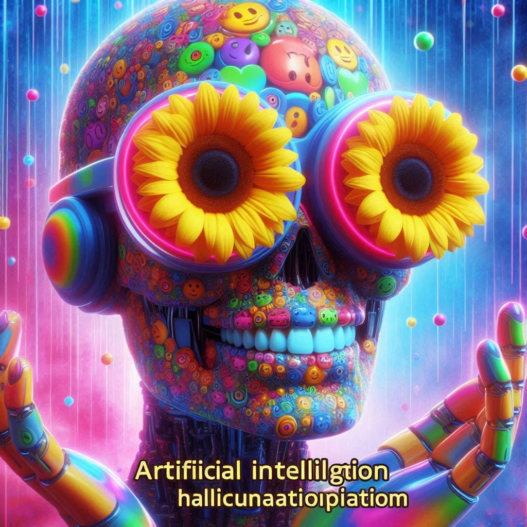 Künstliche Intelligenz halluzination optimismus farbenfroh