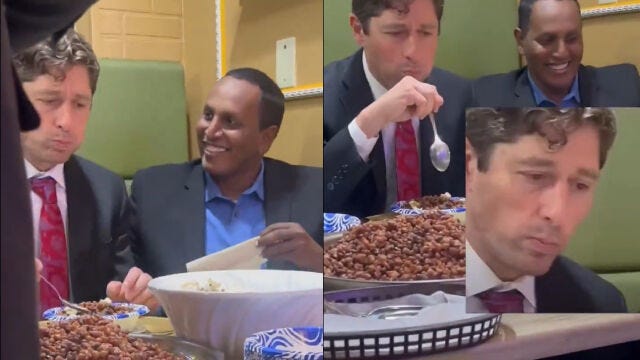 Video: Minneapolis Mayor Jacob Frey Slams Down a Somali Meal to Defy ...