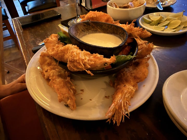 Food and drinks at La Finca Acapulco