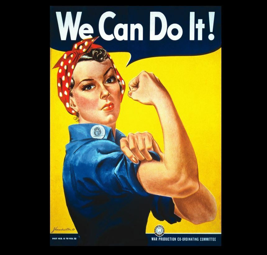 We Can Do It PHOTO World War 2 Propaganda Rosie the Riveter Poster Art Pic
