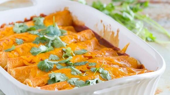 Thanksgiving Leftover Turkey Enchiladas