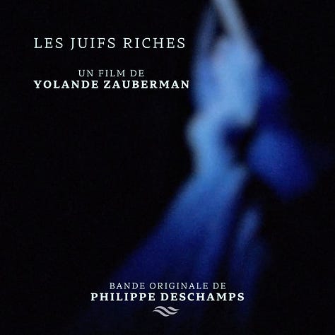 Photo of Philippe Deschamps, his album cover, and the movie poster cover image
