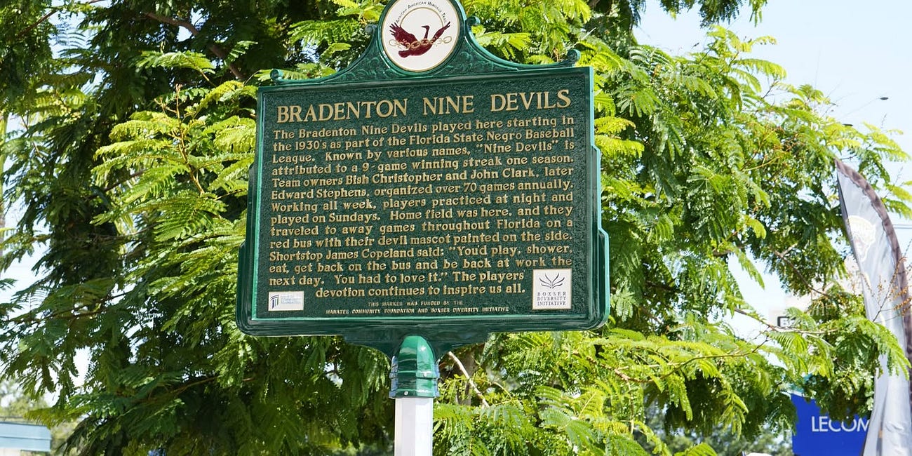 Bradenton Unveils Historical Marker Honoring Nine Devils Negro League Team at LECOM Park