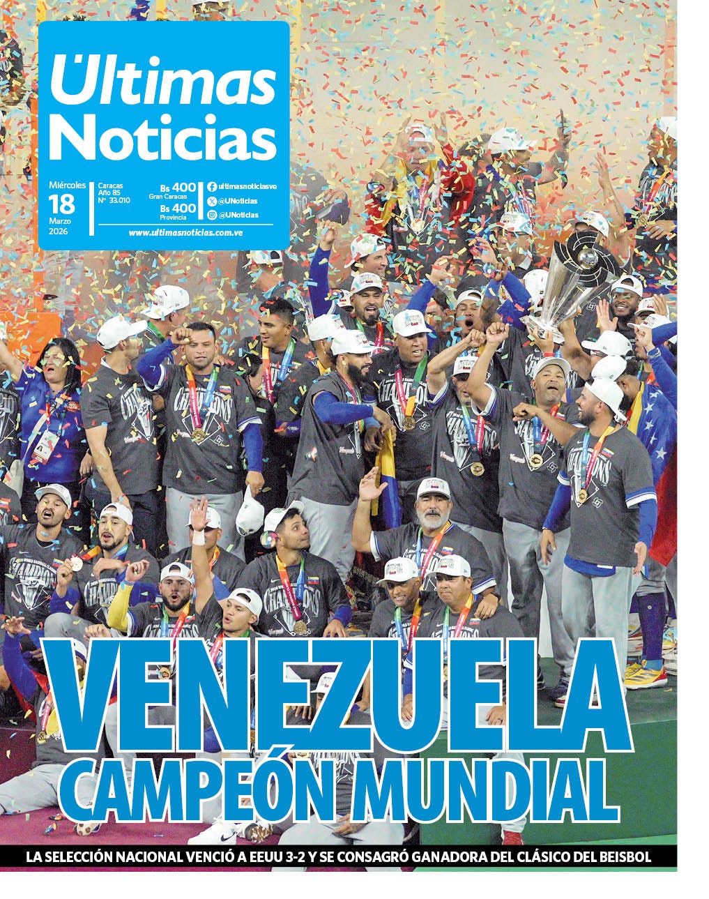 Venezuela campeón mundial de beisbol - Noticia Venezuela