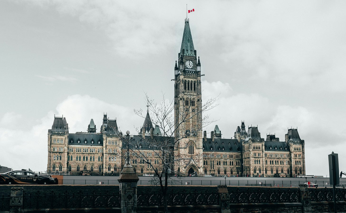 An image of Canada's Parliament on a grey and cloudy day. An image of Canada's Parliament on a grey and cloudy day.