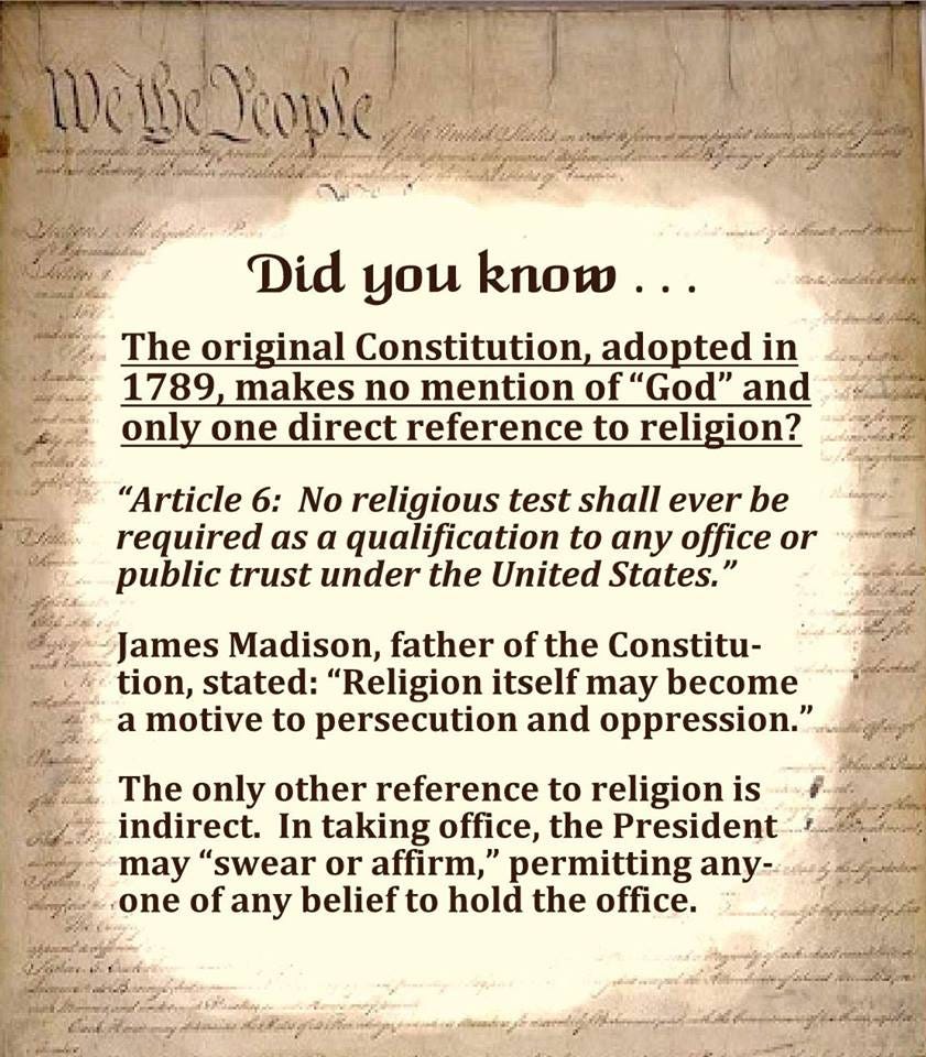 Being Liberal Godless Constitution