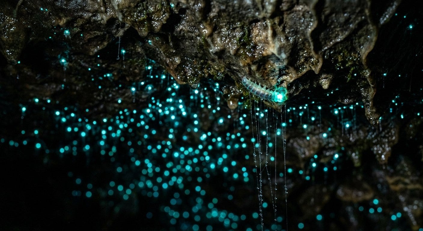 Glowworm Cave Bioluminescence Glowworm Cave Bioluminescence