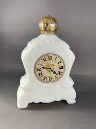 Avon Clock Foaming Bath Oil Milk Glass ...
