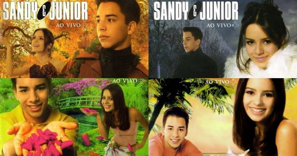 No outono é quase sempre igual: Ansiosos para turnê, fãs de Sandy e Junior  resgatam capa de disco | Música | G1
