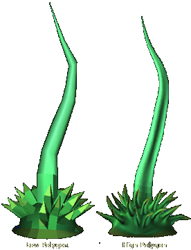 Illustration of high vs. low polygon models