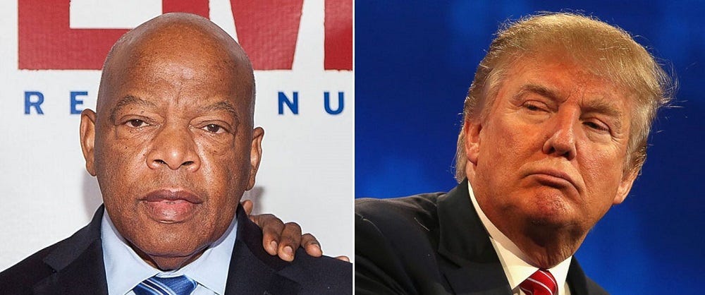 donald trump takes on civil rights legend john lewis with twitter 2017 images donald trump takes on civil rights legend john lewis with twitter 2017 images