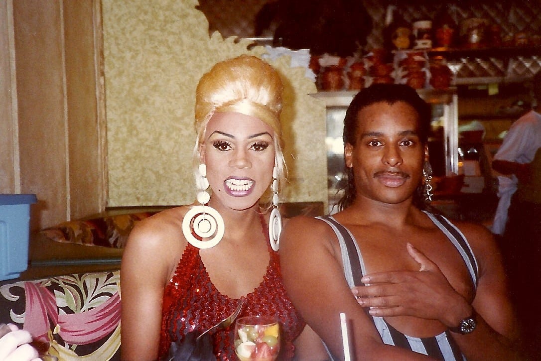RuPaul and Willi Ninja at the Coffee Shop restaura RuPaul and Willi Ninja at the Coffee Shop restaura